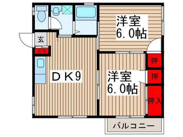 ナルド・ハイツの物件間取画像